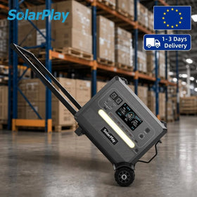 Solarplay Q2501 2400W/2160Wh Pure Sine Wave Inverter Portable Solar Power Generator with Trailer off Grid Camping Power Station