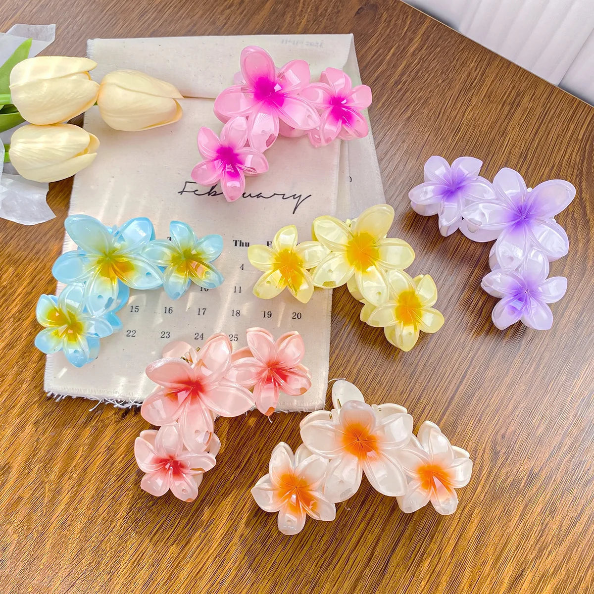 Custom Wholesale Latest Hair Accessories Cute Fashion Flower Claw Clip Big Hair Clip Hair Accessories for Women