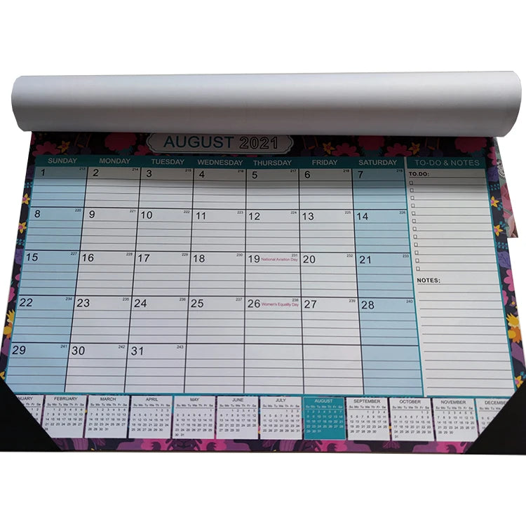 Custom Printing Large Size Monthly Organizer Desk Calendar