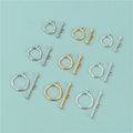 925 Sterling Silver Toggle Clasps Gold Plated OT Clasp for Jewelry Making