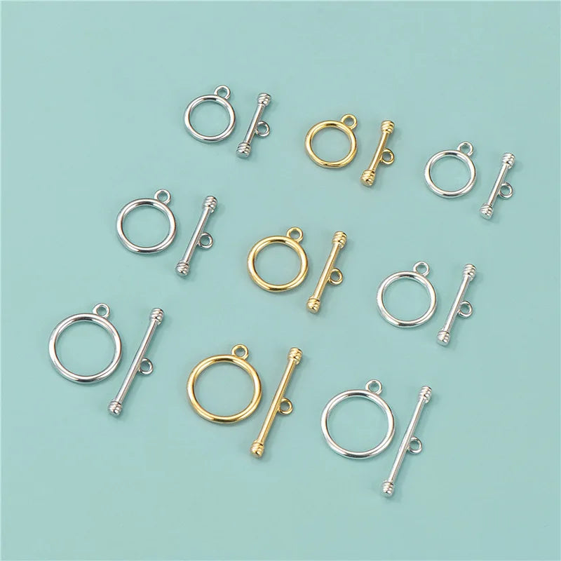 925 Sterling Silver Toggle Clasps Gold Plated OT Clasp for Jewelry Making