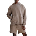 OEM Men Distressed Acid Washed Knit Pullover Sweater Hoodies Custom LOGO Oversize Boxy Fit Heavyweight Vintage Sweatshirt Hoodie