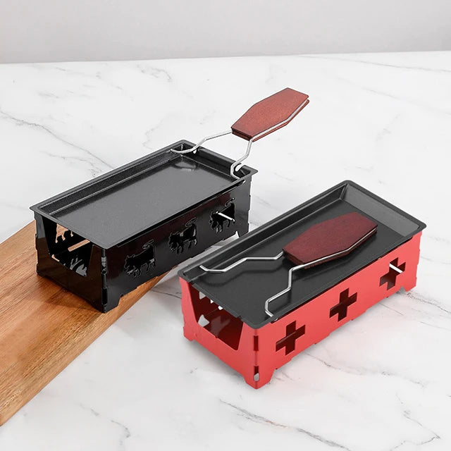 Portable Mini Non-Stick Cheese Grill Set Small Metal Barbecue Tools for Home Kitchen or Camping-Cheese Tools