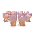 Wholesale Natural Crystal Carving Pink Opal Hello Kitty for Healing Folk Crafts