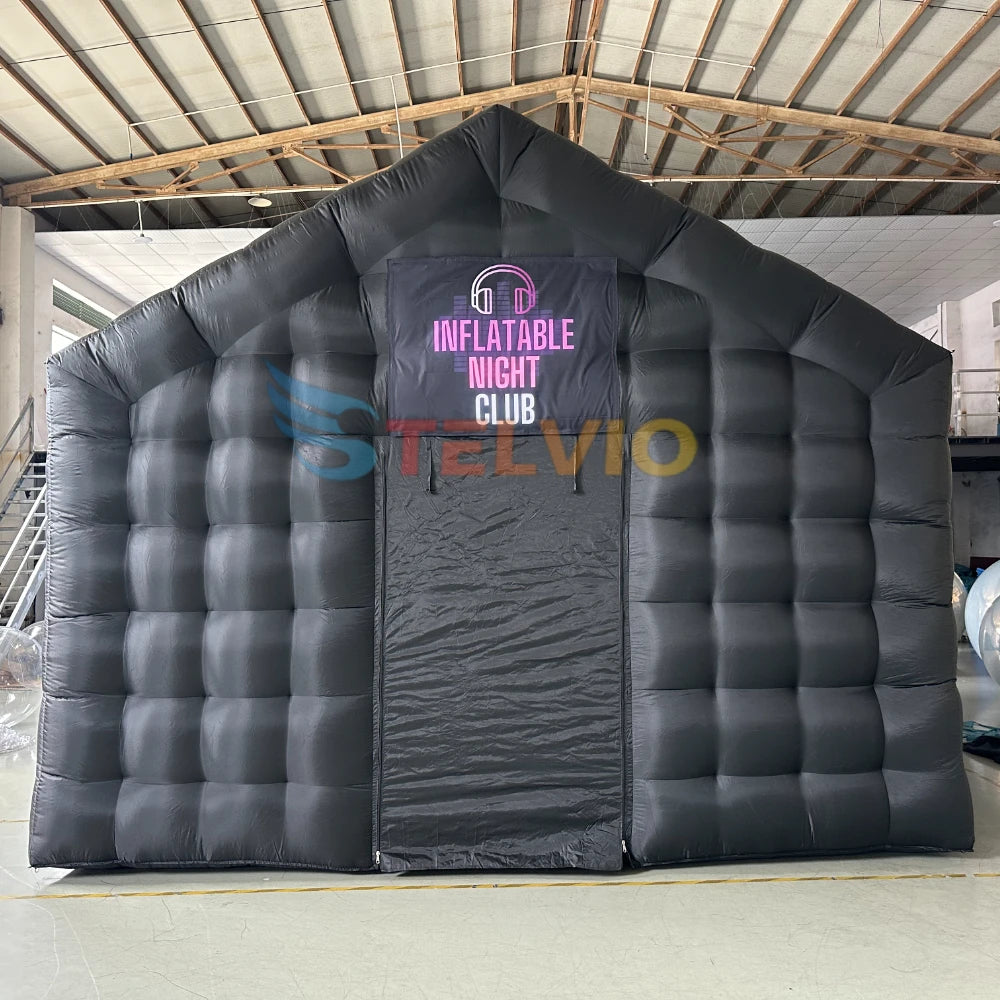 18ft Commercial Led Black Disco Light Mobile Night Club Tent Party Inflatable Nightclub for Sale