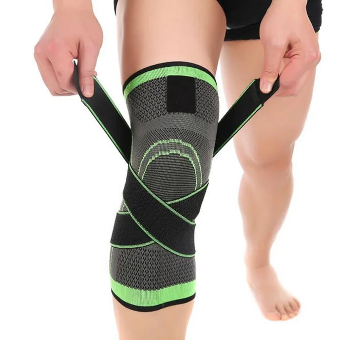 Sports Compression Knee Pads Leg Calf Sleeve Support Strap Brace for Hiking Football Training Cycling-Anti-Slip Protection