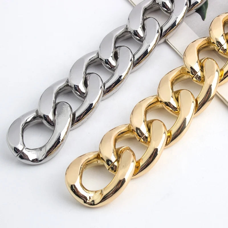 2023 100cm 120cm Chunky Metal Big Bag Chain Strap Handle Accessories Gold Purse Bag Chain for Handbag Accessory