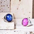 A224R Abiding Jewelry Wholesale New Designs Elegant Women Big Oval Cats Eye Gemstone S925 Silver Ring