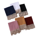 Wholesale of New Pearl Chiffon Lace Headband Scarves for Muslim Women's Fashion Shawls Hijab