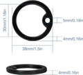 Silicone ID Tag Rings Black Rubber Dog ID Tag Holder Round Shape Personalised Metal Tags for Dog