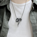 DAIHE New Creative Design Snake-shaped Stainless Steel Pendant Men's Personality Python Necklace