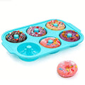 SILIKOLOVE Factory Customizable 6 Cups LFGB Non Stick BPA Free Metal Reinforced Frame Silicone Donut Pan Tin Baking Mold
