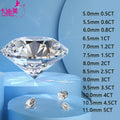 Wuzhou Cadermay Lab Created White Brilliant Cut 4MM-12MM 1 Carat DEF Color Loose Moissanite Diamond Waxing/Oiling for Jewelry
