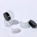 Facial Care Cosmetic Packaging White Black Screw Cover Storage Tube 10ml 15ml 30ml Empty Matte Glass Cream Jar Cosmetic Bottle