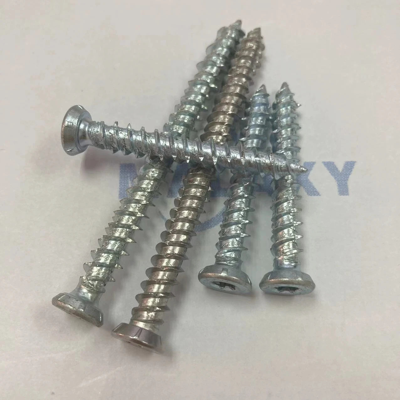 MALAXY Concrete Screw Torx Socket Flat Head Screws Zinc Plated Concrete Screw Countersunk Star Long Bolt