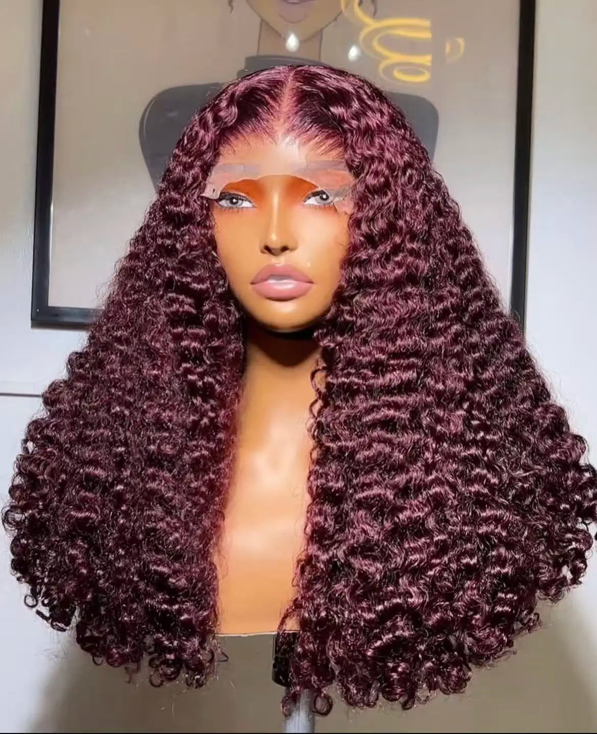 Wholesale 13*4 Transparent Lace Front Wig 100% Vietnamese Human Raw Hair Deep Wave Style Small Mix HD Reddish Brown Body Wave