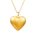 Ins Simple Design Stainless Steel DIY Locket Necklace Mirror Peach Heart Pendant 18K Gold Plated Fashion Jewelry Gift
