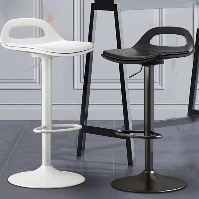Kitchen Counter Leather Modern Lift Height Swivel Dining Home Office Furniture Chairs Bar Stool With Footrest