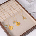 DAIHE Wholesale Summer Beach Holiday Travel Couples Souvenir Sunset Beach Pendant Stainless Steel Necklace for Women Men