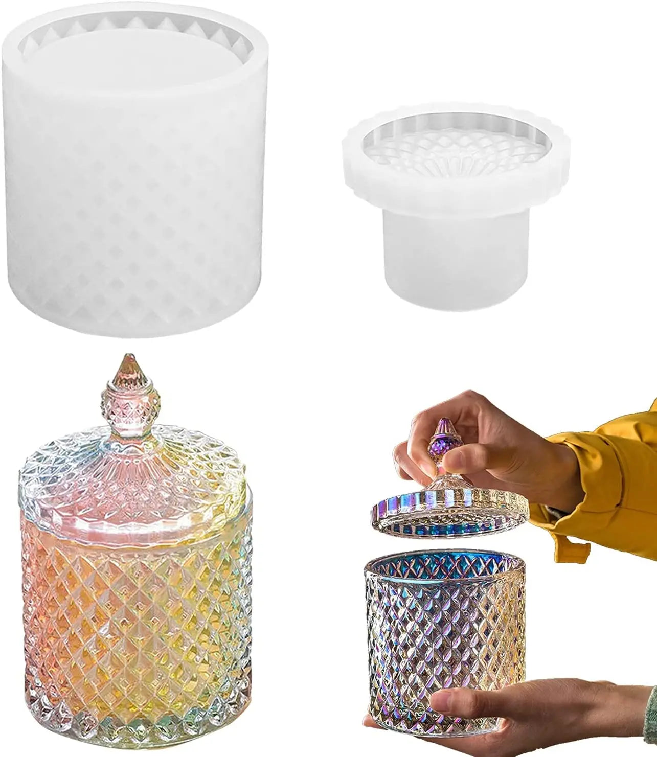 Large Resin Storage Box Molds 3D Box Silicone Mold DIY Storage Container Box Making Resin Casting Home Decor