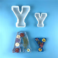 Hot Online Product DIY Shiny Resin 4 Inch A-Z 26 Single Huge Stand Letter Alphabet Silicone Molds