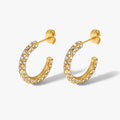 Wholesale Stainless Steel Designer Jewelry Cc Earrings Bulk African Gold Horn Moissanite Crystal Earrings for Ladies