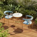 Modern Velvet Upholstered Metal Iron Dining Table Set with Leisure Chair for Living Room Balcony Hotel Home