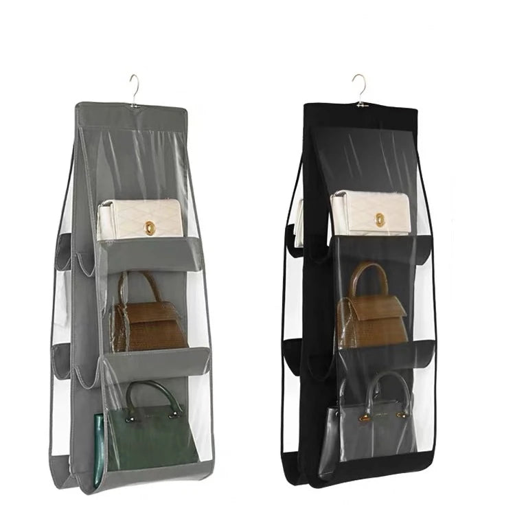 Dust-Proof Hanging Handbag Organizer for Bathroom Wardrobe Closet Storage Holder for Purse Clutch