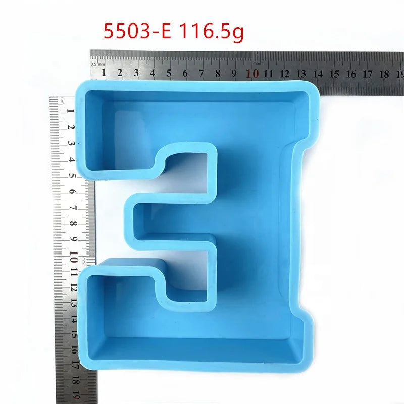 Arabic Letters Mold Epoxy Resin Candle English Letters Fondant Cake Silicone Mold