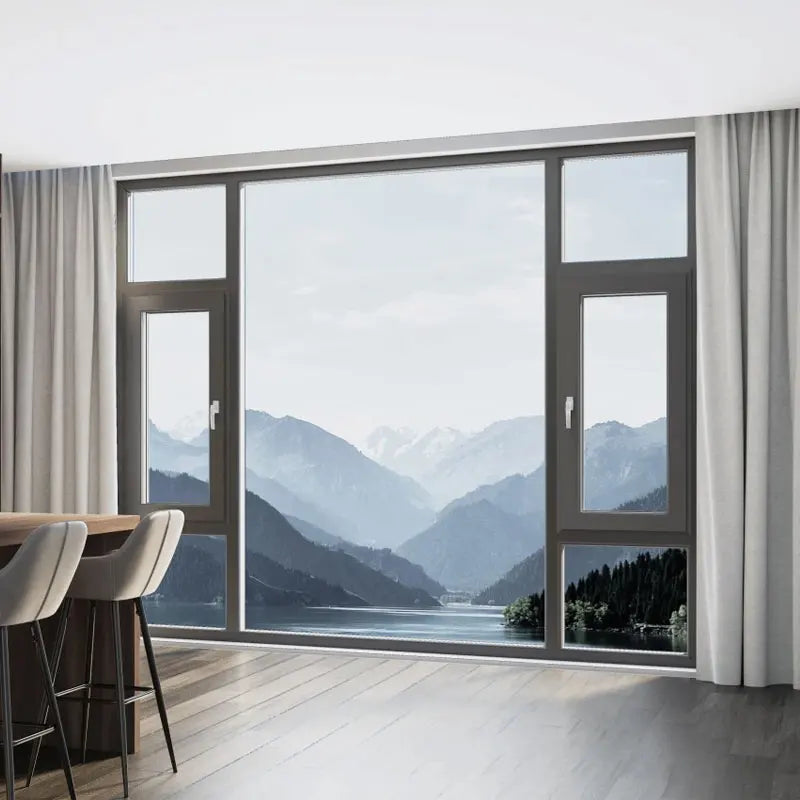 High Efficiency Modern Windproof Aluminum Windows Quality Double Glazed Swing Style Single Opening Wholesale Safe Durable