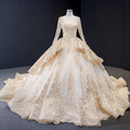 Jancember  RSM66949 Full Sleeves Evening Dresses Heavy Applique Beaded Sequin Ball Gown Prom Gowns