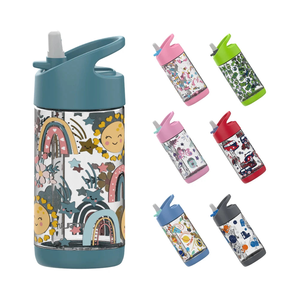 Bpa Free Kids Water Bottle Personalized 320ml Kids Water Bottle with Straw