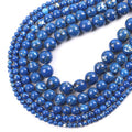 Wholesale Natural Stone Shell Blue Glitter Turquoise Stone Loose Round Beads for Jewelry Making