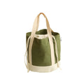 Fashionable Thickened Canvas Lunch Bag Two Straps Insulated Fresh-Keeping Satchel for Students Office Workers Open Polyester