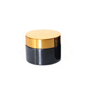 Empty Shinning Black Glass Cream Jar 20g 30g 50g Customize logo Day-night Skincare Cosmetic Packaging