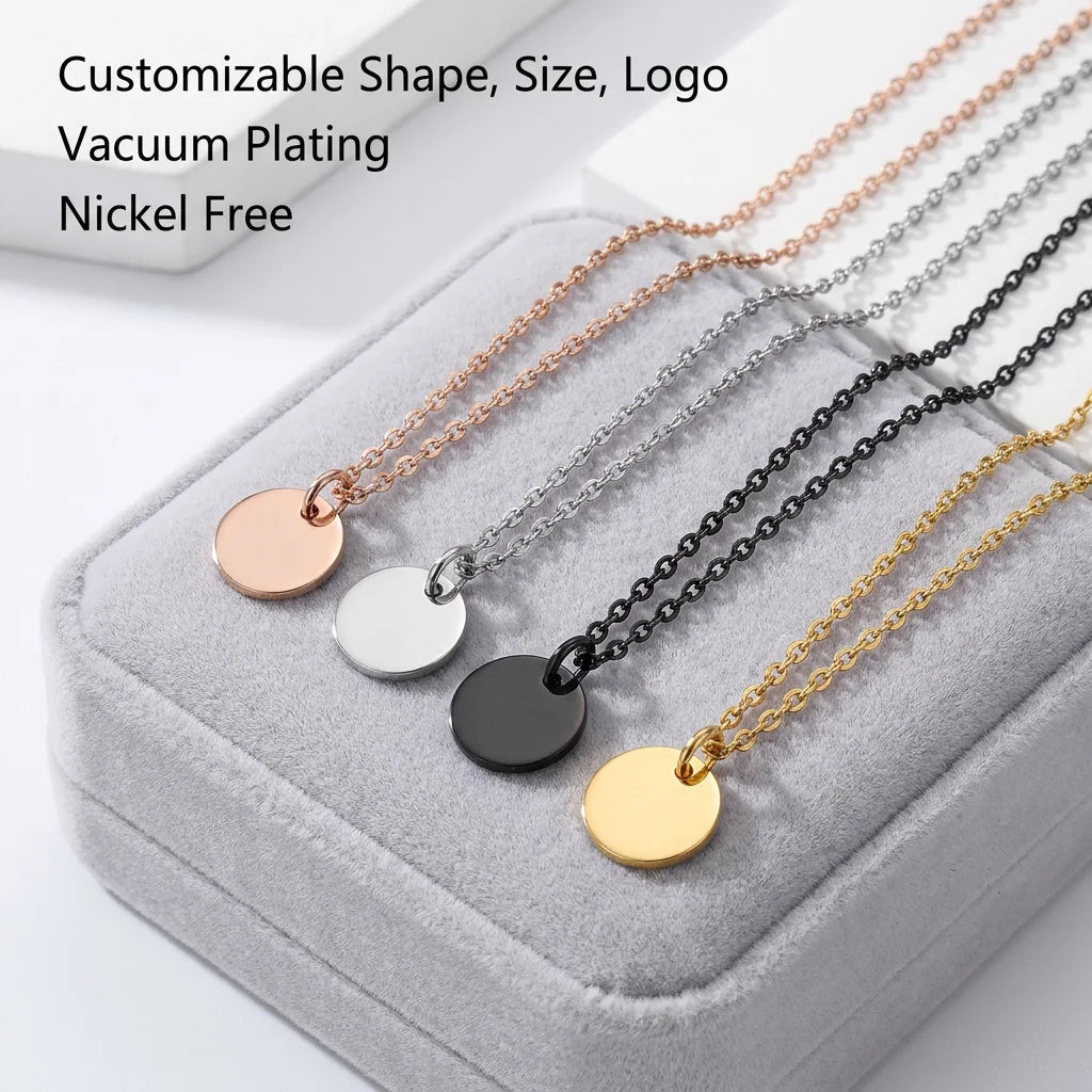 Yiwu Aceon Round Tags Diy Blank Pendant Factory Wholesale Price Pet Tag Set Customized Laser Engraved Round Logo Dog Tag