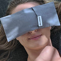 YewayLuxury Woven Heated Sleep Aroma Therapy Eye Mask Pillow for Yoga Meditation with Lavender Filling Silk Removable Cover