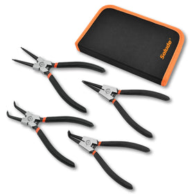 SOLUDE 4PCS Internal External Circlip Pliers Set 7 Inch Retaining Ring Snap Ring C-Clip Pliers Set