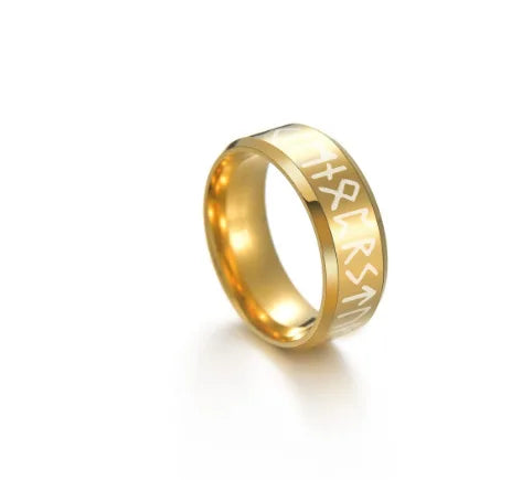 Religion Christian Jesus Viking Rings Arm Stainless Steel Ring Jewelry for Men