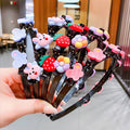 Wholesale Hair Accessories Cute Kids Girls Flower Head Band Clip Headbands New Stylish Hair Bands With Hair Clip