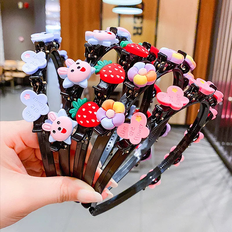 Wholesale Hair Accessories Cute Kids Girls Flower Head Band Clip Headbands New Stylish Hair Bands With Hair Clip
