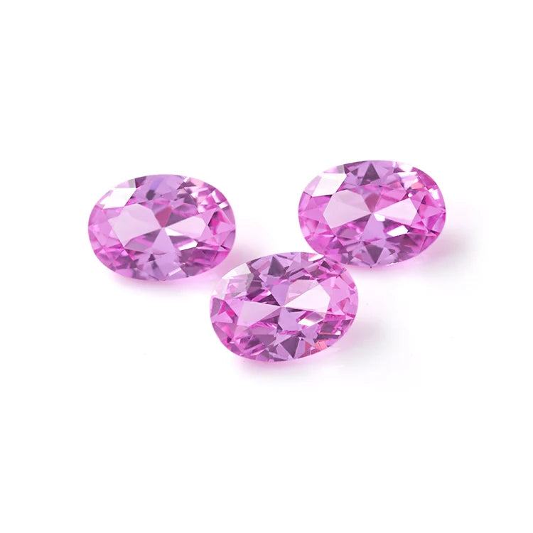 ROOMY 5A Attractive Loose Gemstone Class Ring  Ruby Stone  Rose pink Lab Created pink Oval Ruby  Gems