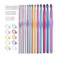 Hot Selling 33pcs/set Multicolor Aluminum Knitting Kit Needles Stitch Markers Crochet Hooks Set