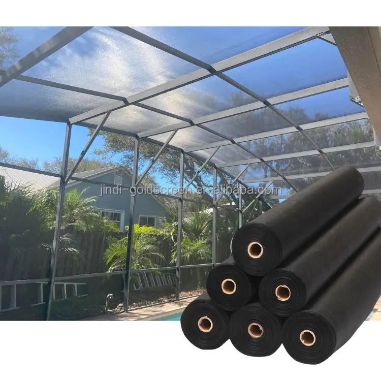 JINDI Modern Design 18x14 Fiberglass Patio Screen Enclosure Pool Swimming Enclosure Screening with Stylish Fiberglass Screen