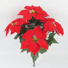 Wholesale Poinsettia Flower Christmas Artificial Christmas Atmosphere Display Decoration Props and Decoration Flowers