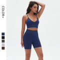 New Women's Gym Activewear Set Breathable Lightweight Bra and Shorts Elastic Waist Yoga Leggings Fitness Sets