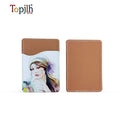 Topjlh Custom Logo Adhesive Phone Wallet Sublimation PU Leather Card Holder Blank ID Card Holder for Gifts