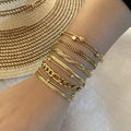2025 Fashion 18K Gold Plated Chain Bracelet Bracelets Stainless Steel Bracelet Jewelry for Women Girls