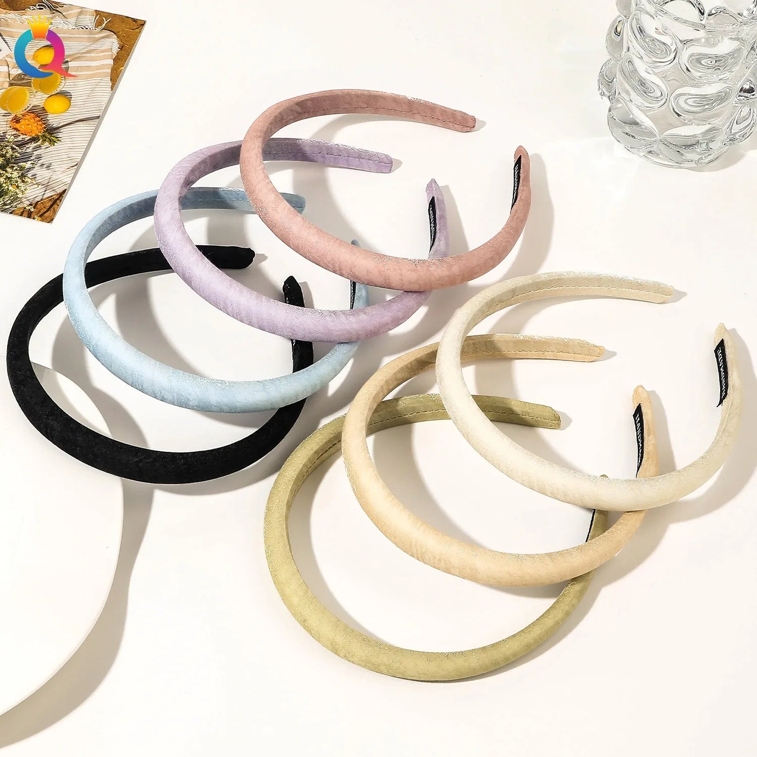 QIYUE Korean Version Thin Edge Headband Advanced Sense Small Fresh Pattern Headband Go Out All Girls Headband