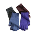 Men's Winter Thickened Warm Outdoor Three-dimensional Jacquard Touch Screen Knitted Gloves